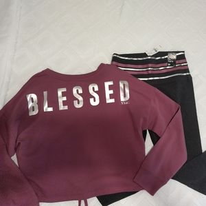 "Blessed" legging and top set